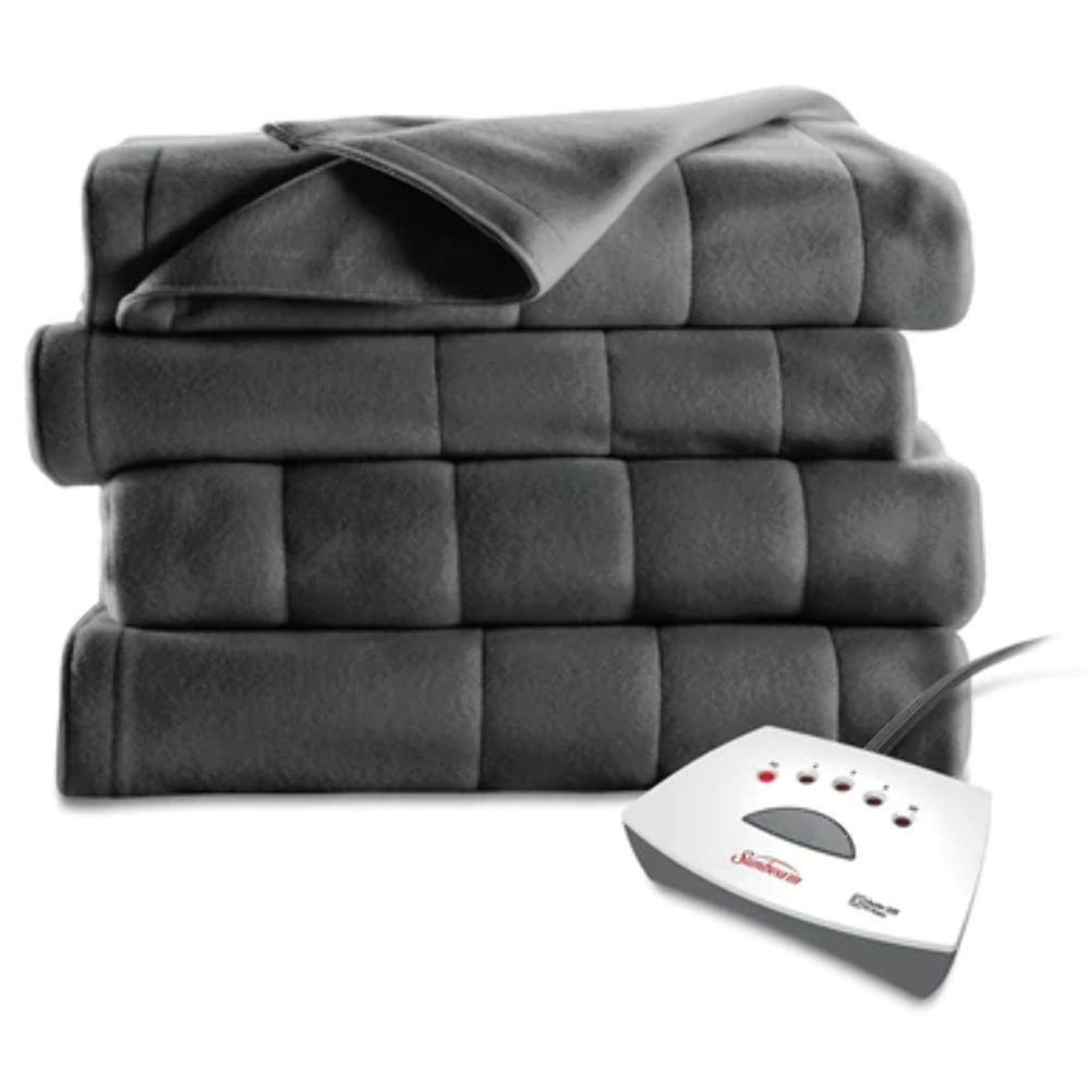 Sunbeam Heated Fleece Electric Blanket, Full Size, 10 Hour Shut Off, 5 Heat Setting
