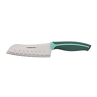 Farberware Precise Slice Serrated Santoku Knife, 5 Inch, Green