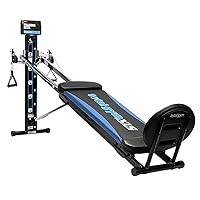 XLS Men/Women Universal Total Body Training Home Gym Workout Machine with Squat Stand, Leg Pull, 2 Ankle Cuffs, and Exercise Chart