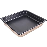 Kanda 034104 Non-Stick Hotel Pan, 2/3 (14.0 x 12.8 inches (35.4 x 32.5 cm), Depth 2.6 inches (6.5 cm), Capacity 2.6 gal (5.9 L), Commercial Use, HG 18-8, Stainless Steel