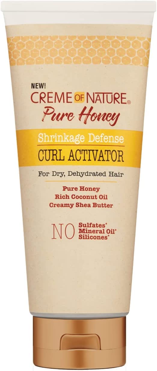 Curl Activator By Creme Of Nature, Pure Honey, Coconut Oil And Shea Butter Formula, For Dry Dehydrated Hair, 10.5 Oz