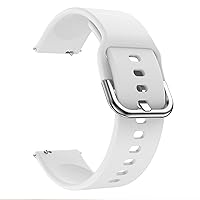 Bracelet Accessories WatchBand 22MM for Xiaomi Haylou Solar ls05 Smart Watch Soft Silicone Replacement Straps Wristband (Color : White, Size : 22mm)