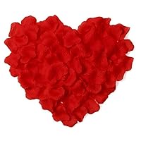 1000pcs Silk Artificial Rose Petals for Wedding Flowers Home Party Romantic Night Anniversary Valentine's Day, Red