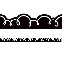 Teacher Created Resources Black with White Squiggles Die-Cut Border Trim (TCR6810)