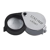 Magnifying Glass | Pocket Jewelry Loupe 10x 21mm Jewelers Eye Magnifying Glass Magnifier Portable for Jewelry Coins Stamps Antiques