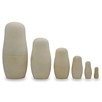 Set of 6 Unfinished Blank Wooden Nesting Dolls Craft 5.5 Inches