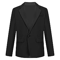 YiZYiF Formal Blazer for Boys Shawl Lapel Suit Jacket Slim Fit Outerwear Sport Coat Formal Outfit for Wedding Birthday Party
