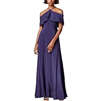 Mare Mare Womens Cold-Shoulder Gown Dress