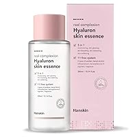 Hanskin Real Complexion Hyaluron Skin Essence Hydrating Toner for Dry, Dull, Sensitive Skin - Hyaluron Acid, Collagen, Moisturizing, Glowing, Paraben-Free, Korean Skin Care for Face [10.14 fl. oz.]