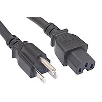 North American Power Cord, NEMA 5-15P to IEC320 C15, 10', 14AWG, 15A, 125V (ZWACPEAD-10)