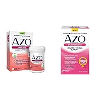 AZO Boric Acid Vaginal Suppositories, 30 Count + AZO Dual Protection, 30 Count, Urinary + Vaginal Support*