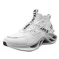 Mens Running Shoes for Non Slip Athletic Tennis Shoes Lightweight Blade Slip on Type Fashion Shoes