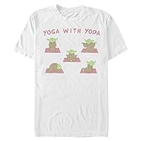 STAR WARS Yoga with Yoda Men's Tops Short Sleeve Tee Shirt