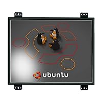 15'' inch PC Display 1024x768 DVI VGA USB Power On Boot Metal Shell Embedded Open Frame Support Linux Ubuntu Raspbian Debian OS Touch LCD Screen Monitor with Quick Easy Installation K150MT-DL