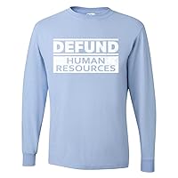 DEFUND Human Resources Funny Office Joke Pop Culture Mens Long Sleeve Shirt