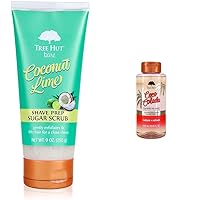 Bare Shave Prep Sugar Scrub, 9oz & Coco Colada Foaming Gel Wash, 18 oz. Essentials for Soft, Smooth Skin