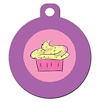 Cute Dog Cat Pet ID Tag - Cupcake - Personalize Colors and Your Pet Info [Misc.]