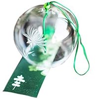 Japanese Furin Glass Windchime Bells Birthday Valentines Day Home Decors Chrysanthemum