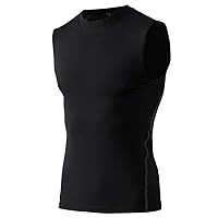 TopTie Men's Sleeveless Compression Shirt, Sports Base Layer Tank Top, Athletic Workout Shirt