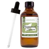 Peppermint Essential Oil (Mentha piperita) 4 fl oz (118 ml) Glass Bottle w/Glass Dropper – 100% Pure Essential Oil