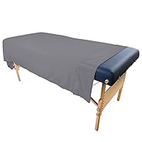 10 Pack Body Linen Massage Table Polyester-Cotton Flat Sheet - 55% Polyester, 45% Cotton - Sized for Full Client Coverage in Professional Use 58 x 94 inches -Gray