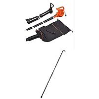 BLACK+DECKER Power Boost Blower/Vacuum with Quick Connect Gutter Cleaner Attachment (BEBL7000 & BZOBL50)