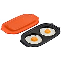 Microwave Egg Fryer | Microwave Egg Cooker & Poacher for Breakfast Sandwiches | Microwave Maker for 2 Eggs Eggwich & Egg McMuffin | Dishwasher-Safe & BPA-free