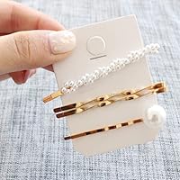 hair clips barrettes for women 1set Metal Pearls Hair Clips for Women Hairbands Hair Pin Barrettes Hairpins Headwear Hair Accessories Styling Tools By FFYY (Color : 5)
