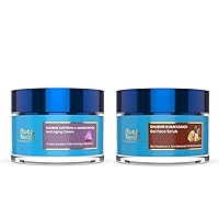 Blue Nectar Anti Aging Natural Saffron Cream (14 Herbs, 1.7 Oz) and Blue Nectar Walnut Gel Face Scrub for Deep exfoliation (10 Herbs, 1.7 Oz)