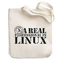 A REAL PROFESSIONAL in Linux Canvas Tote Bag 10.5