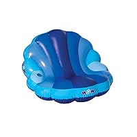 WOW Sports Indigo Lounger - Mermaid Shell Pool Float for Kids & Adults - Ergonomic Floating Water Chair