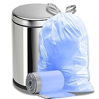 Custom Fit Trash Bags, Compatible with simplehuman Code H (200 Count) Tinted Blue Drawstring Garbage Liners 8-9 Gallon / 30-35 Liters, 18.5