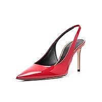 Womens Slingback High Heels Dress Pumps Pointed Toe Stiletto Heel Formal Sandals Prom Work Slip on Shoes for Party