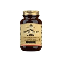 Solgar Zinc Picolinate 22 Mg, 100 Tablets - Promotes Healthy Skin - Supports Immune System, 100 Servings, 100 Count (Pack of 12)