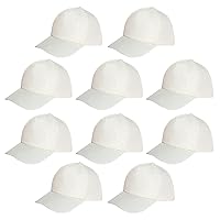 10 Pieces Kids White Baseball Caps White Kids DIY Hats DIY Baseball Cap Kids White Baseball Hat Sun Hat for DIY