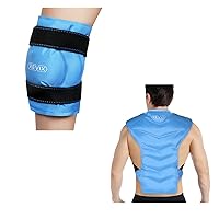 REVIX Large Ice Pack for Shoulder and Back Injuries Reusable and XL Knee Ice Pack Wrap Around Entire Knee After Surgery