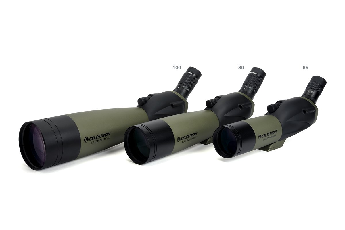 Celestron – Ultima 100 Angled Spotting Scope – 22-66x Zoom Eyepiece – Multi-coated Optics for Bird Watching, Wildlife, Scenery and Hunting – Waterproof & Fogproof– Includes Soft Carrying Case
