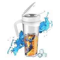 Portable Blender for Shakes and Smoothies 16 OZ Reable Type-C Size Blender with 6 Ultra Sharp/St/ing Brush Multifunctional Handheld Blender Cup for