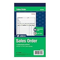 Adams Sales Order Books, 2-Part, Carbonless, White/Canary, 4-3/16