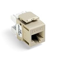 Leviton 61110-BI6 eXtreme 6+ QuickPort Connector, CAT 6, Ivory, 25-Pack