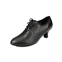 Women's Comfort Mid Heel Colsed Toe Breather Social Practice Ballroom Latin Modern Dance Shoes