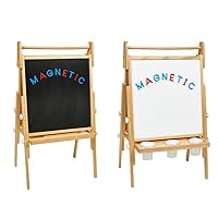 Colorations All in One Wooden Adjustable Easel for Kids, Ages 2-6 + |32