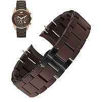 Steel silicone watch belt is suitable for Armani watch belt AR5905 906 AR5919 920 AR5890 891 watch chain 20mm 23mm