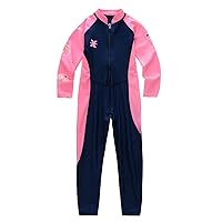 Hiheart Boys Girls Full Body Rash Guard Bathing Suit Sun Protection Front Zip Up One Piece Sunsuit