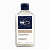 PHYTO PARIS REPAIR Restructuring Shampoo, Vegan, Sulfate Free, Cleanses and Repairs Damaged Hair and Brittle Hair, 8.45 fl.oz.