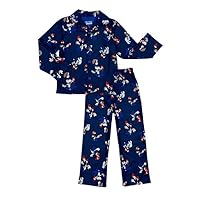 Sonic Boy's 2-Piece Button Up Fleece Pajama Set