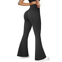 SUUKSESS Women Seamless Butt Lifting Flare Leggings High Waisted Yoga Pants