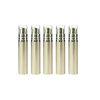 10ML Vacuum Lotion Bottle Empty Refillable Cosmetic Travel Airless Pump Lotion Bottle for Lotion Essence Lsolating Cream Sunscreen Eye Cream (Pack of 10, Gold)
