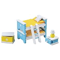 Wooden Doll's House Children's Bedroom Furniture Set