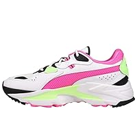 Puma Womens Orkid Neon Lace Up Sneakers Shoes Casual - Pink, White